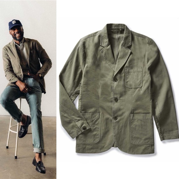 NEW Taylor Stitch green blazer sz44 XL foundation sports coat cotton twill NWT - Picture 15 of 16